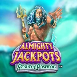 Almighty Jackpots – Realm of Poseidon logo – Jackpots by Novomatic at Blaze Spins Casino