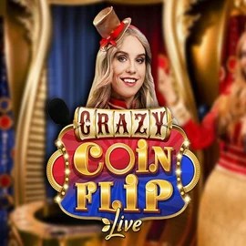 Crazy Coin Flip logo by Evolution at Blaze Spins Casino