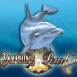 Dolphins Pearl Deluxe online game logo by Novomatic on blazesspinscasino.com