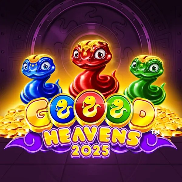 Enjoy Goood Heavens by Rarestone Gaming – logo hosted on blazesspinscasino.com