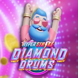 Official Slots logo: Hyper Strike Diamond Drums by Gameburger Studios at Blaze Spins Casino