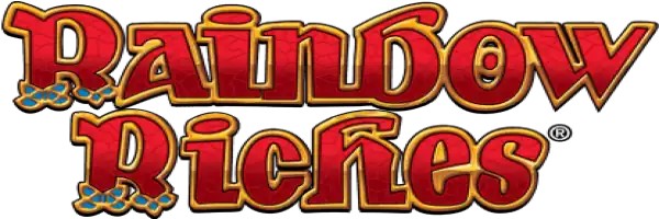 Slingo Rainbow Riches slot logo by Gaming Realms at Blaze Spins Casino