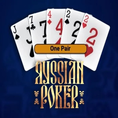 Russian Poker online game logo by OneTouch Games on blazesspinscasino.com