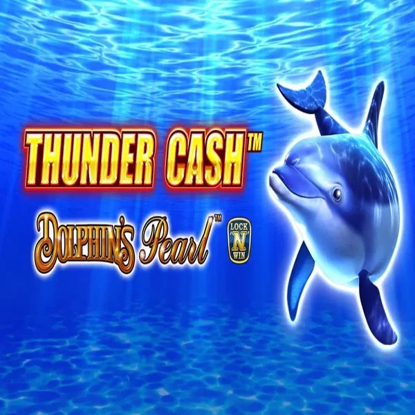Official Slots logo: Thunder Cash Dolphins Pearl by Novomatic at Blaze Spins Casino